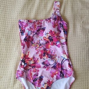 Lime Ricki one piece swimsuit one shoulder